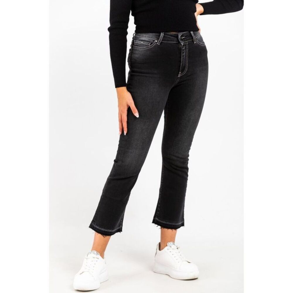 Gas Gray Cotton Cropped Women's Jeans